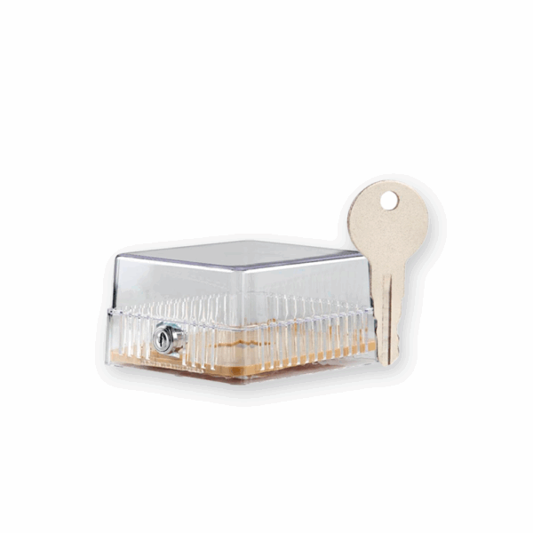 PROTECTORES DE TERMOSTATO DE PLÁSTICO TRANSPARENTE CON LLAVE DE METAL